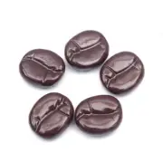 20Pcs Coffee Beans Resin Crafts Decoration Flatback Cabochon DIY Embellishments