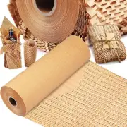 Honeycomb Packing Paper Wrap: 15"x300' Packing Paper Bubble Cushioning Roll f...