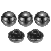 5pcs Metal Round Sewing Buttons 11.5mm Single Hole Craft DIY Button, Black