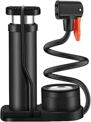 Tire Pump with Gauge Manual Inflator for Car Motorcycle and Bicycle Compact Air Inflatable Pump Pressure Portable and Durable Design for Easy