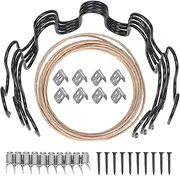Swpeet 67Pcs Couch Spring Repair Kit, Including Springs, Upholstery Spring Clips, Seat Spring Stay Wire, Retaining Wire Clips and Screws, Compatible with Seating in Furniture Automotive