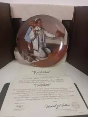 VINTAGE EDWIN KNOWLES "THE PAINTER" BY NORMAN ROCKWELL COLLECTOR PLATE- New