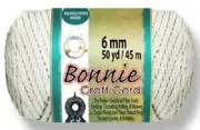 6mm White Bonnie Braid Macrame Cord