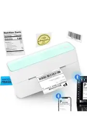 Bluetooth Thermal Shipping Label Printer for Shipping Packages 4x6 Labels Print