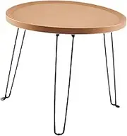 Ｂｅｓｇａ Folding Round Table Camping Table Tatami Side Desk Mini Balcony Picnic Desk for Traveling Backyard Outdoor Sports Outside, Khaki