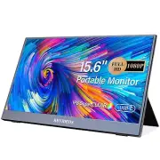 RRVIDEOS Portable Monitor 15.6'' FHD 1080P Portable Laptop Monitor IPS Computer