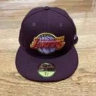 New Era 59Fifty Los Angeles Lakers Classic Logo Burgundy/Purple Rouge 7 1/2