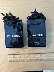 Chanel Black Mini Shopping Bag 1990's NEW Lot of 10 bags
