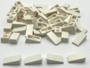 Lego 50 New White Slope Sloped 18 2 x 1 x 2/3 Parts