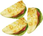 GARVALON Realistic Food Model Fake Vegetable Pancake Prop for Restaurant and Home