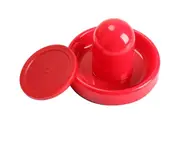 Air Hockey Table Goalies Round Pucks Felt Pusher Mallet Grip Game Accessories - Red