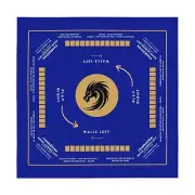 Bold Blue Mahjong Mat 30x30 - Durable Surface for Enhanced Game Night Experience