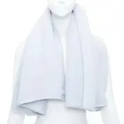 HERMES BABY H102986M Adada 100% cashmere Bleu Glacier knitted baby blanket scarf