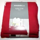 Essential Home Round Red Fabric 70" TableCloth Table Cloth