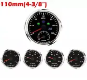 W PRO 5 Gauge Set 110mm GPS Speedometer Tachometer 120 MPH Turn Signal High Beam