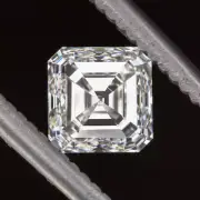 Loose ab Grown ASSCHER 1 CT Diamond CVD Natural D color VVS1 clarity Certified
