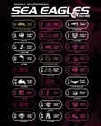 2024 MANLY SEA EAGLES NRL BIG 420mm RUGBY MATCH FIXTURE POSTER,DRAWS NSW QLD