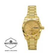 Seiko 5 Women's Automatic Gold-Tone Stainless Steel Band Watch SYMG44K1