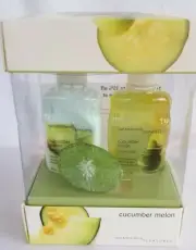 Bath & Body Works Pleasures Gift Set Cucumber Melon Lotion, Shower Gel, Soap