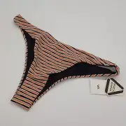 RVCA Bikini Bottom Womens XS Cosmic Way Skimpy Low Rise Striped Print XS/6