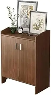 Wooden Shoe Storage Cabinet with Aluminum Alloy Handle Freestanding Shoe Rack Organizer for Sneakers, Sandals, Slippers Shoe Organizer Stand
