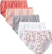 [Just My Size] Women's 5 Pack Cotton Brief Color Panty