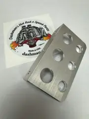 Under Dash Gauge Panel Bezel Raw Aluminum For 3 Lights & Toggle Switches