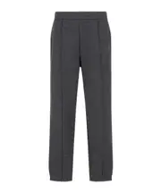 Wool-blended knitted jogging pants M dark gray