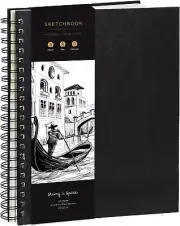 Artist’S Sketchbook Hardcover – 200GSM Very Thick Paper – Large, Spiral Sketch