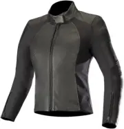 Women's Vika V2 Leather Street Riding Jacket Black US Medium Alp. 3115519-10-38