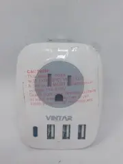 European Travel Plug Adapter TYPE G US to UK - 3 USB 1 C Port Model WS-07-C3U