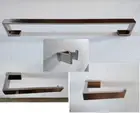 Brushed S/S Square Towel Rail Hand Towel Rack Toilet Paper Holder Robe Hook bath