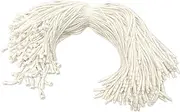 TEAONE Snap Lock Pin, 200 PCS Loop Fastener Rope for Clothing, Gift, Luggage Tag (Beige, 20cm/7.87in)