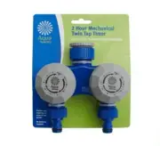 Aqua Systems 2 Hour Dual Outlet Mechanical Tap Timer/120min of Watering Time