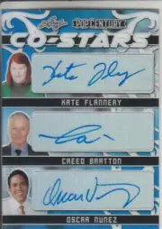 2020 LEAF POP CENTURY CO-STARS FLANNERY/BRATTON/NUNEZ BLUE TRIPLE AUTO SP 2/25