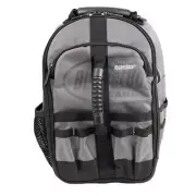 BUCKET BOSS Tool Backpack 15" x 10.5" Zippered Top Tool Storage w/ Pockets Gray