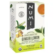 Numi Organic Tea Decaf Ginger Lemon, 16 Count Box of Bags, Green...