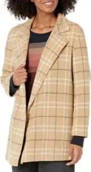 Theory Clairene Womens Coat P Camel Autumn Double Face Wool Blend Jacket $695