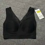 NWT Chantelle Softstretch Wire Free Bra Size XS/S Black w/ Hook and Eye Closure