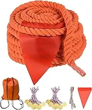 uxcell 60 Feet Tug of War Rope for Adults Teen Field Day Yard Games Party Carnival Family Game Twisted Cotton Rope for Outdoor Backyard Home Lawn, Orange