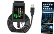 ELM327 OBD2 USB Adapter for Windows Diagnostic Coding Tool with MS CC0001