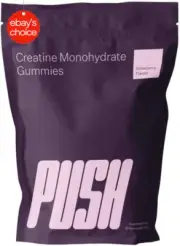 Strawberry Creatine Monohydrate Gummies Sugar Free Vegan Energy Strength Muscle