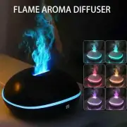 Mini Flame Lamp Humidifier Extra Essential Oil Diffuser, 7 Color LED Ultrasonic