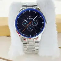 在飛比找Yahoo!奇摩拍賣優惠-＊迪奧小店＊MIRRO放射紋三眼時尚白鋼手錶43mm/精緻大