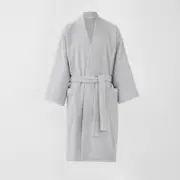 Sheridan Ultra-Light Bathrobe in Powder Grey Cotton