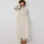 【巴黎精品】連身裙日系洋裝(甜美刺繡純色開衫女裙子2色A1ED54)