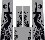 Stern Quicksilver Quick Silver Pinball Machine CABINET Decal Set