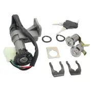 Motorcycle Ignition Switch Key Lock Set for 50Cc 150Cc GY6 Scooter Moped Jonway Roketa Black Silver