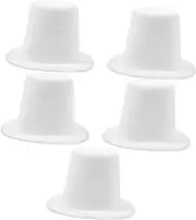 [Baluue] 5pcs Miniature Top Hat Doll Hat Adornment for DIY Crafts Christmas Snowman Decoration Lightweight Material for Parties Weddings Fun Accessory for Classic Dolls