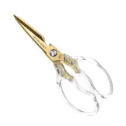Kitchen Scissors, 9" Stainless Steel Heavy Shears ABS Handle[Gold Tone]